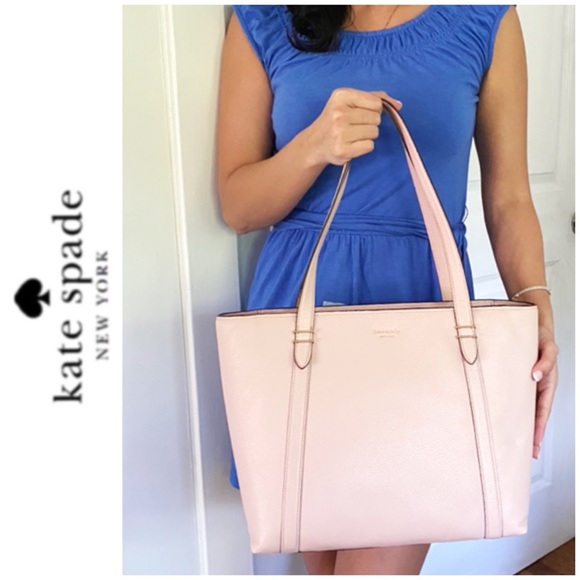 kate spade Handbags - NWT Kate Spade genuine leather zip tote blush